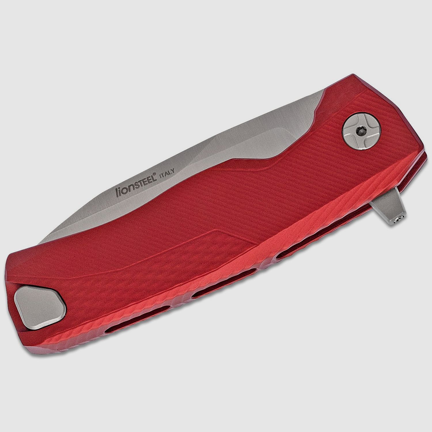 ROK A RS, M390 Satin-Klinge, roter Aluminiumgriff | 97317