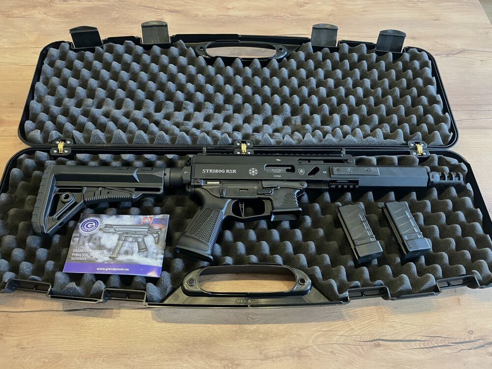 Grand Power Stribog RSR "Niemiecka wersja" z kolbą AR i sportową zgodą 9mm Luger