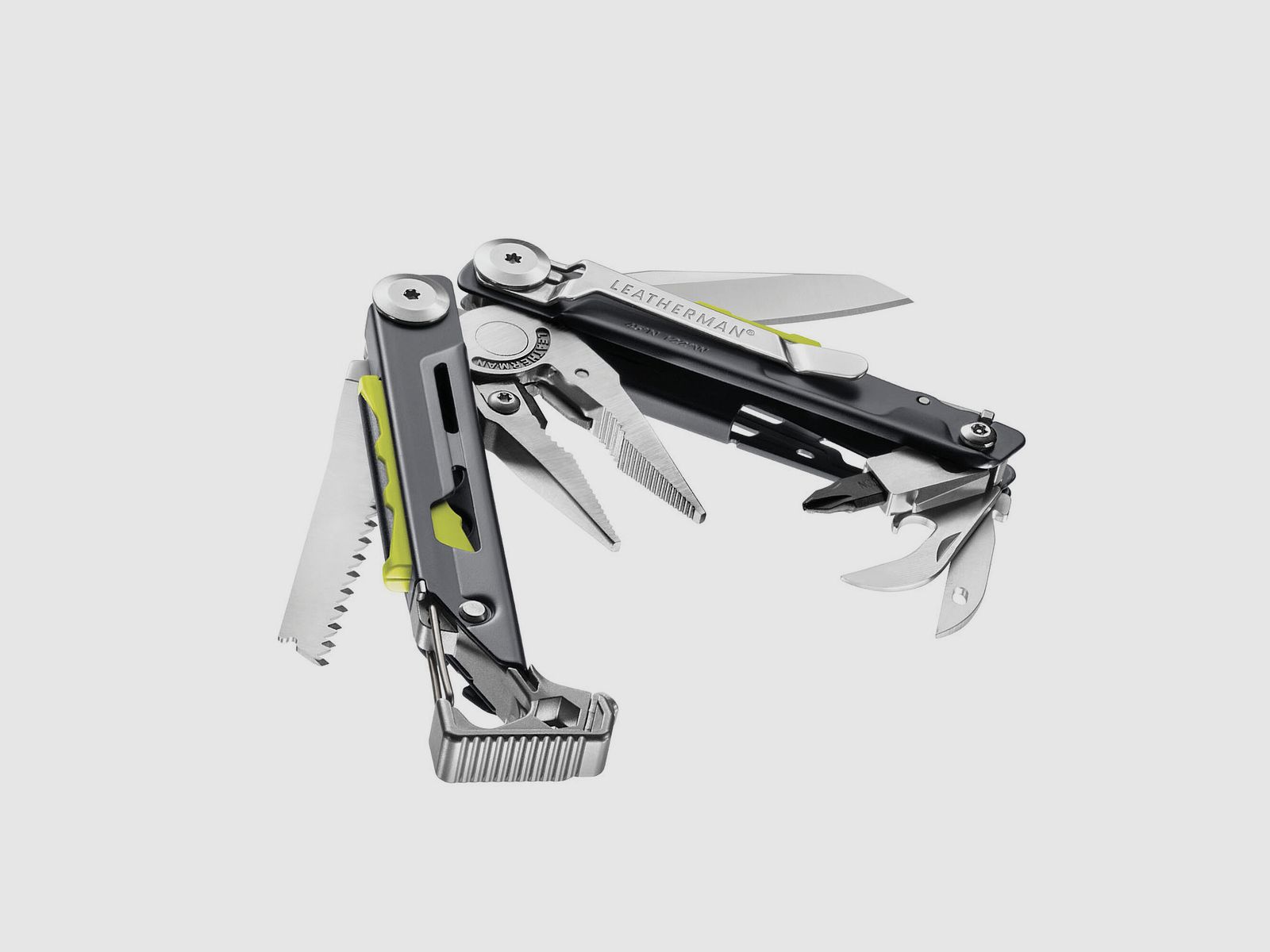 Leatherman SIGNAL Gray, Molle Holster, Schwarz, L