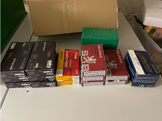 223 Rem Munition 326 Schuss für Jagd und Sport  (Sako, S&B, Magtech)