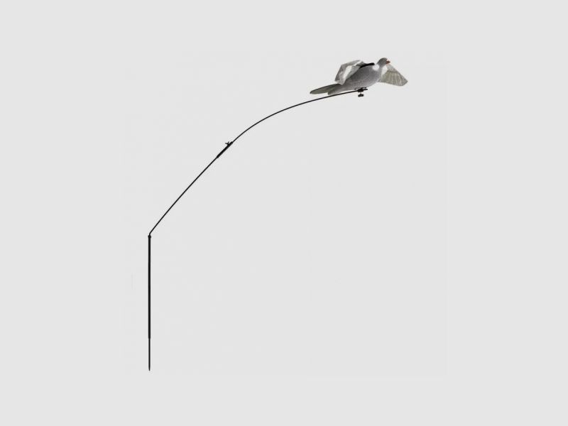 Stepland dove decoy with support and rod