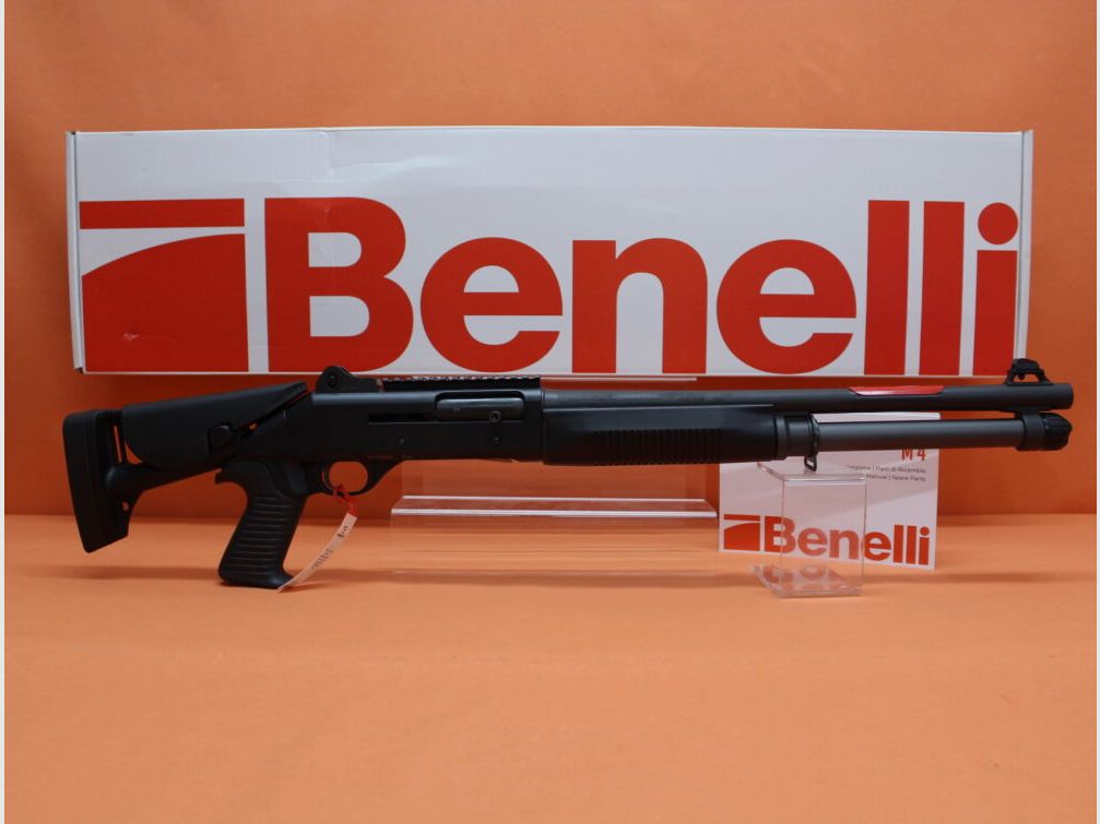 Benelli Ha.Flinte 12/76 Benelli M4 Super 90 TS MC 18,5"/47cm Lauf/ Multichoke/ Teleskop-Schaft/ Ghost-Ring