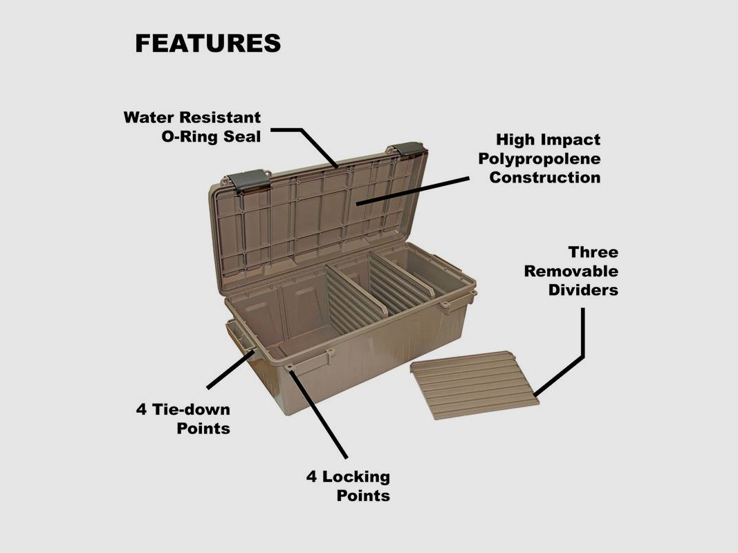 MTM CASE GUARD – ACDC30 DIVIDE AMMO CRATE | Desert Earth, immagine 3 di 7