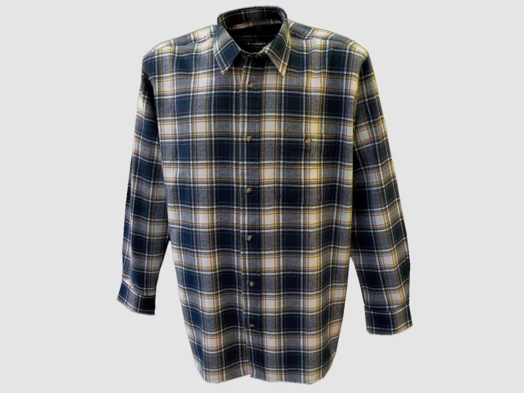 Chemise à carreaux Dolty flanelle coton bleu beige S à 4XL, image 2 sur 11