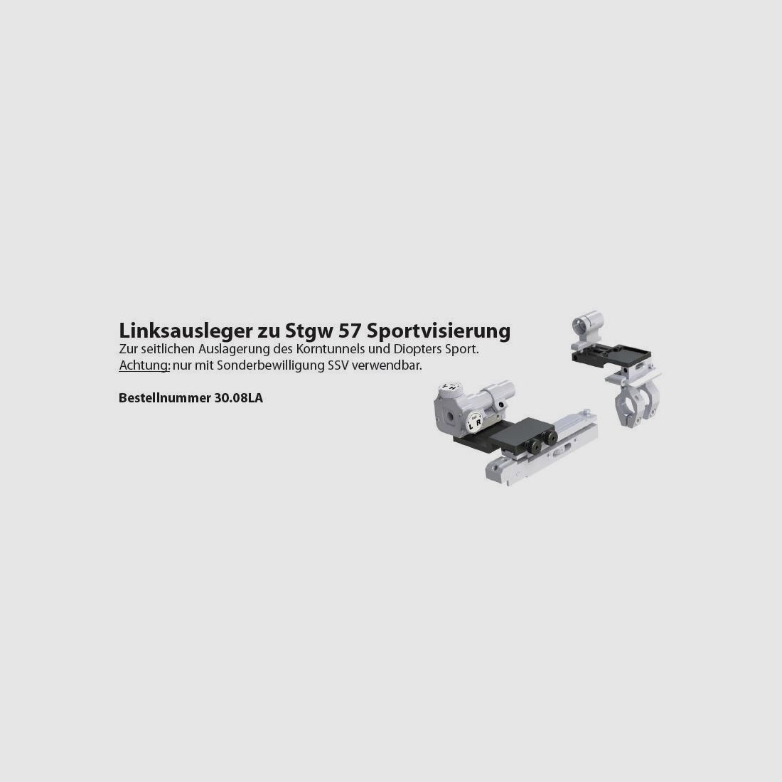 Wyss linkshandige uitvoering Stgw57 sportvizier