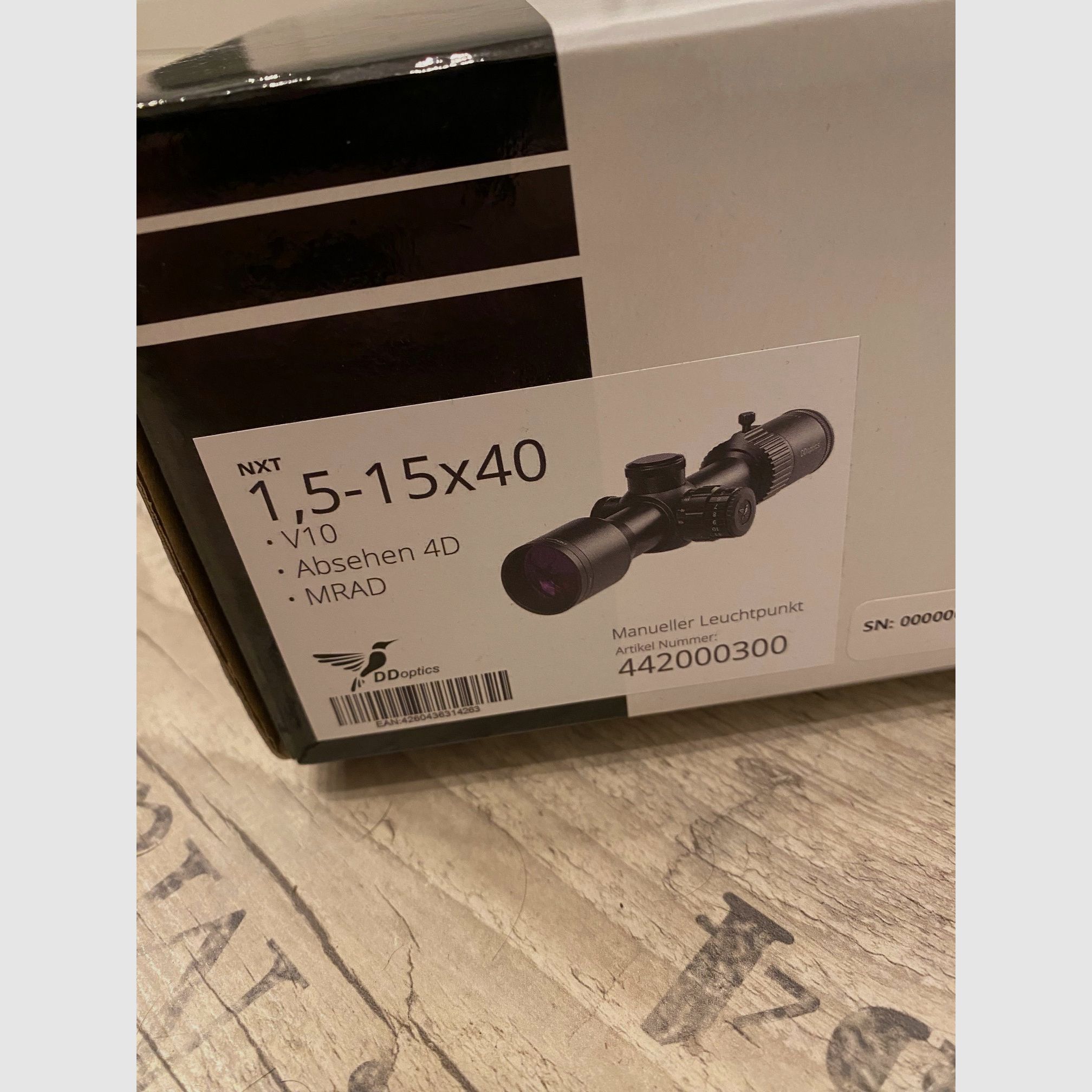 DDoptics 1.5-15x40 incl. Eaw Blue Line mount