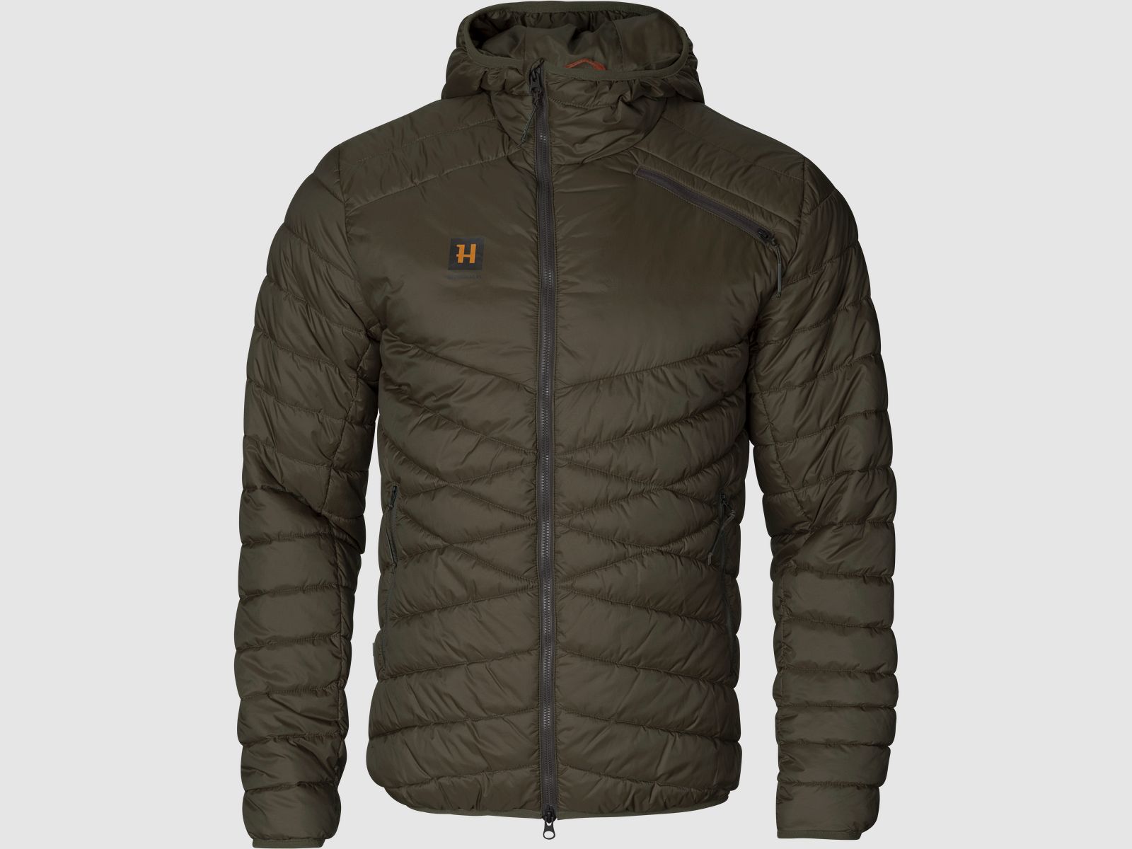 Logmar Insulated packable hooded jacket Willow Green Men 56