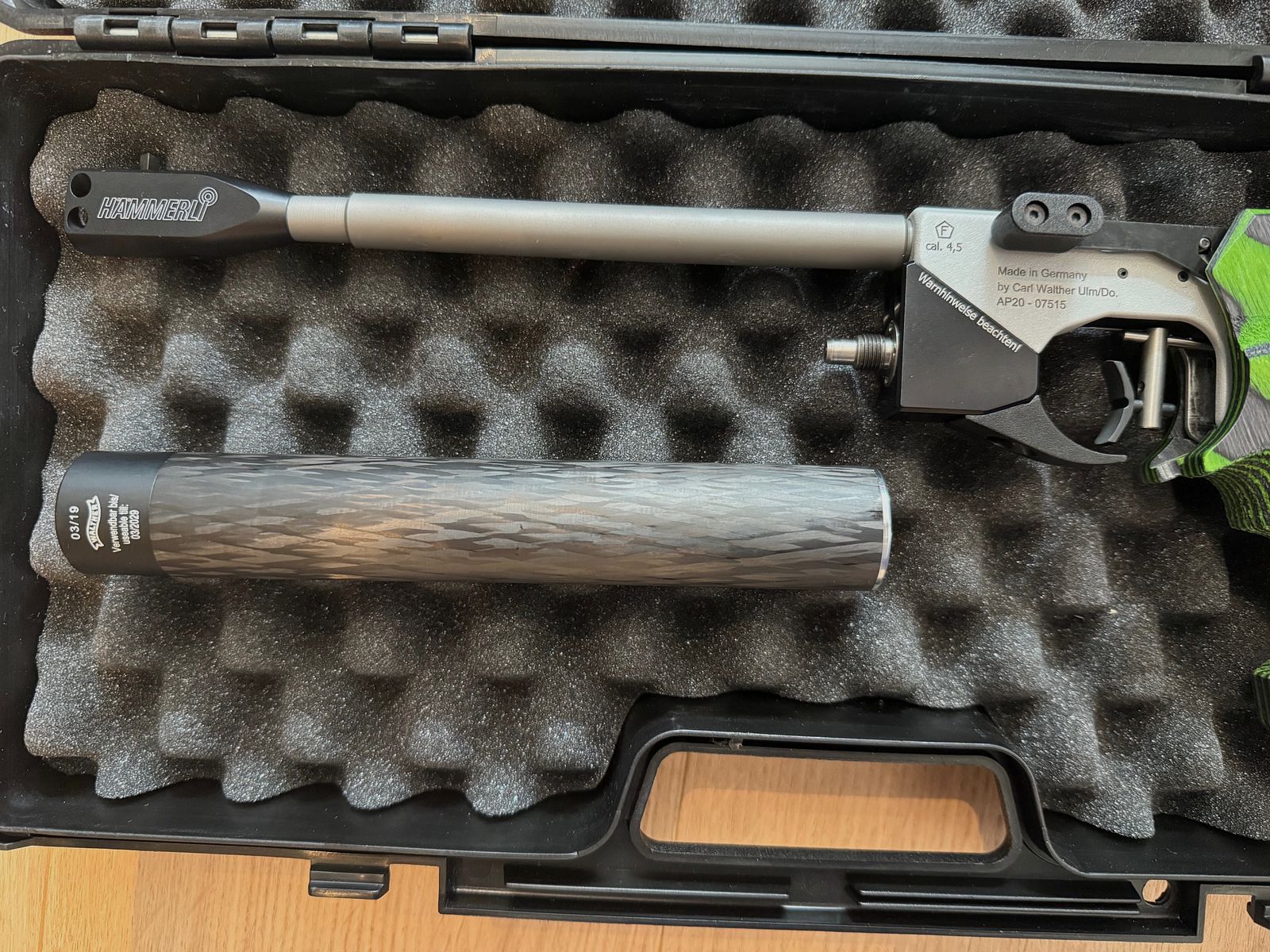 Hämmerli AP20 Pro Green Pepper Luftpistole – neuwertig + 4.500 Schuss RWS R10 Match