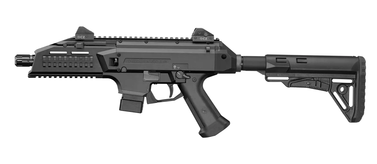 CZ Scorpion EVO 3 S1 AR Stock 9mm Para schwarz – Taktische PCC mit AR-Schulterstütze ohne Magazin, Bild 2 von 3