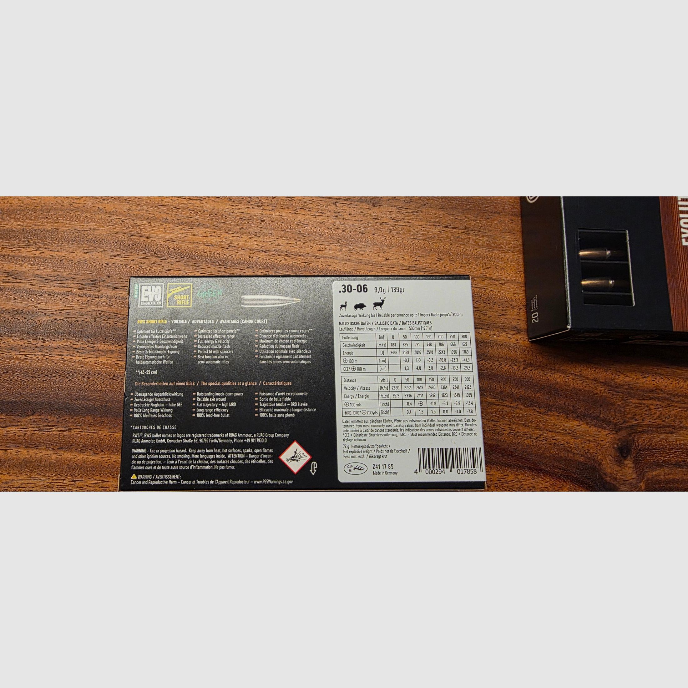 RWS Evo Green Short Rifle 30-06 100 pieces