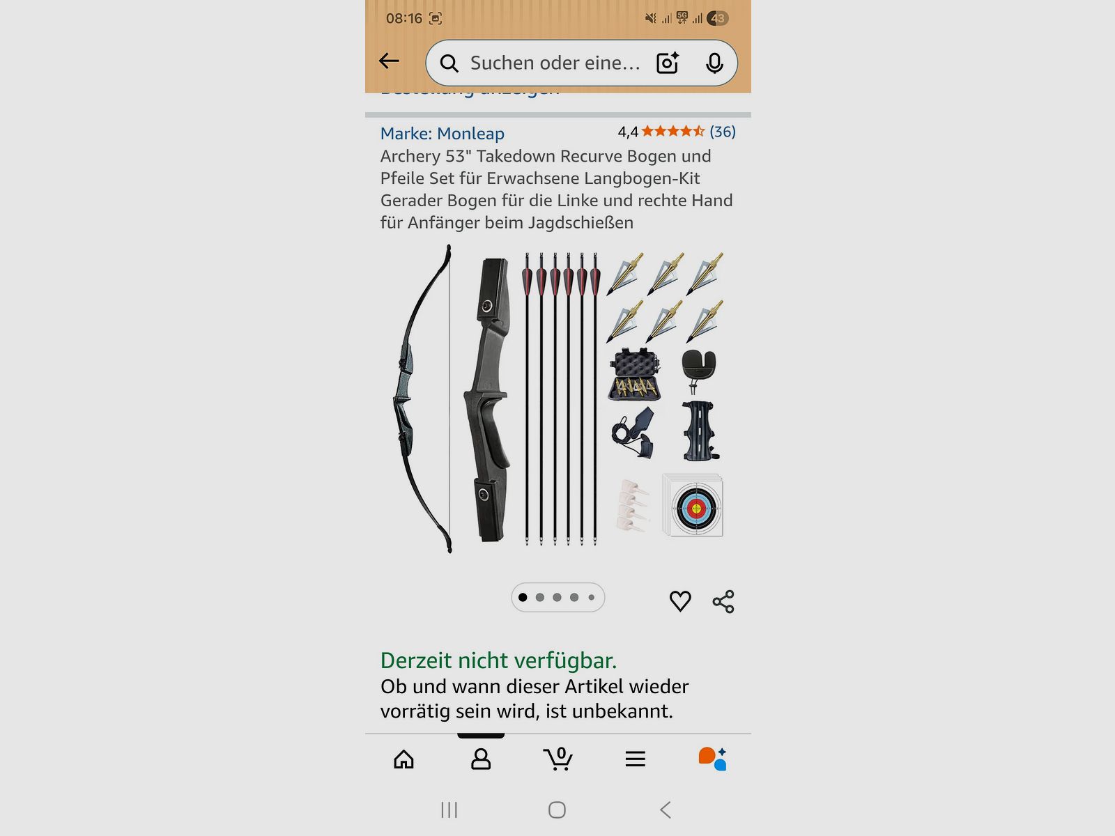 Amazon Recurve Bogen Gebraucht 53" und 40 Pfund