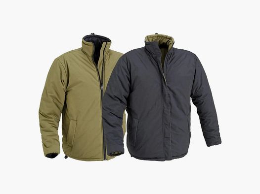 Defcon 5 Reversible Jacket met Compressie Tas - OD Groen/Zwart / L Heren