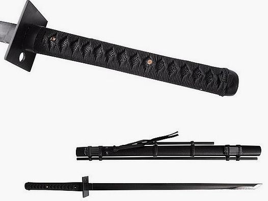 Ninja Kommando Schwert mit schwarzer Klinge