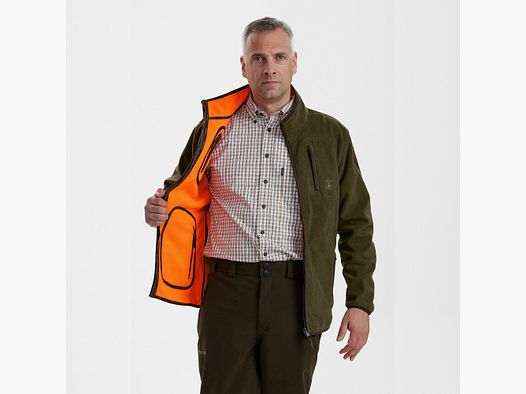 Deerhunter Gamekeeper Bonded Fleece Jacket - réversible orange XL