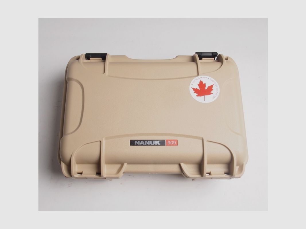 Custodia per armi corte NANUK colore beige L 30 cm. A 18 cm. L 10 cm., immagine 3 di 5