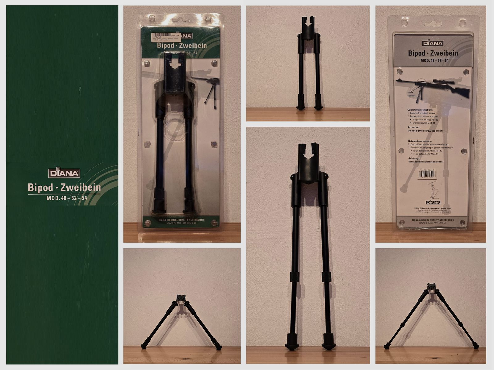 Diana Bipod / Zweibein für ein Seitenspanner Luftgewehr Diana 48 – 52 - 54