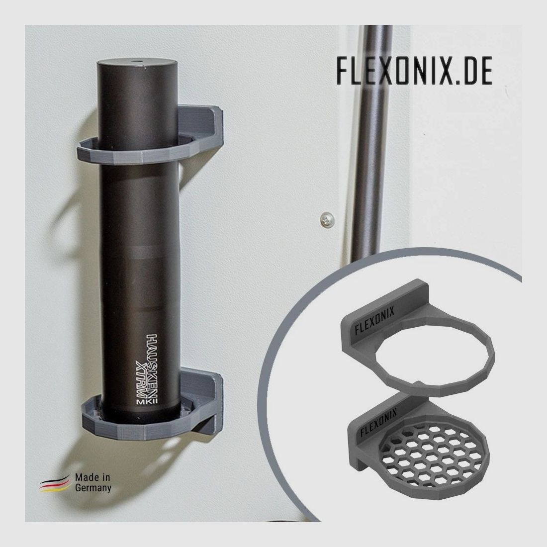 Soporte de silenciador Flexonix Negro