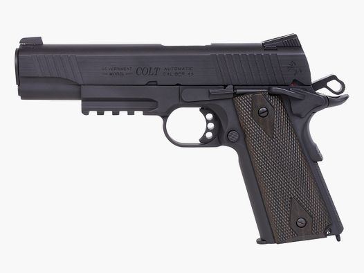 Colt 1911 Railgun Schwarz 6mm - Airsoft Co2 BlowBack