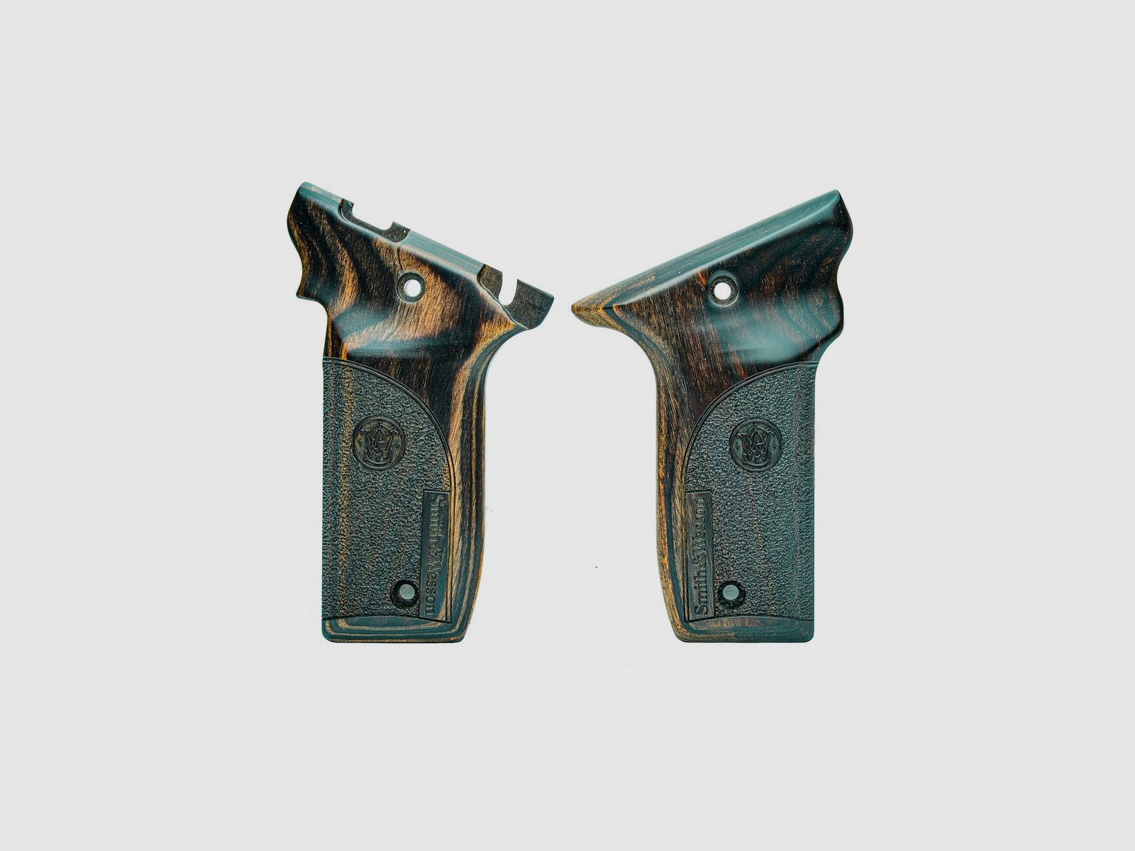 S&W 22 VICTORY CLASSIC PANEL DUNKEL SUPER WALNUSS STD STIPPLE MIT LASERLOGO