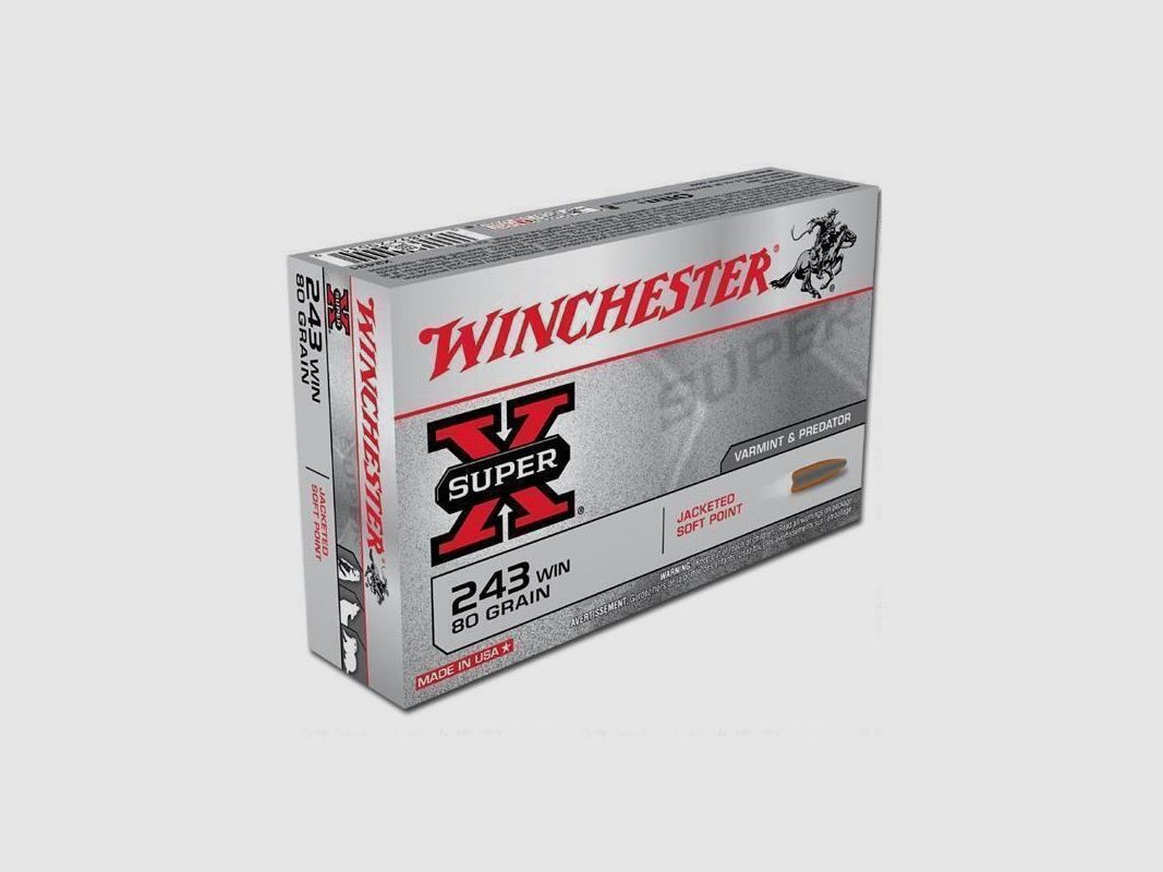 WINCHESTER 243 WIN 80 GRS POWER POINT 20 STK, Bild 1 von 4