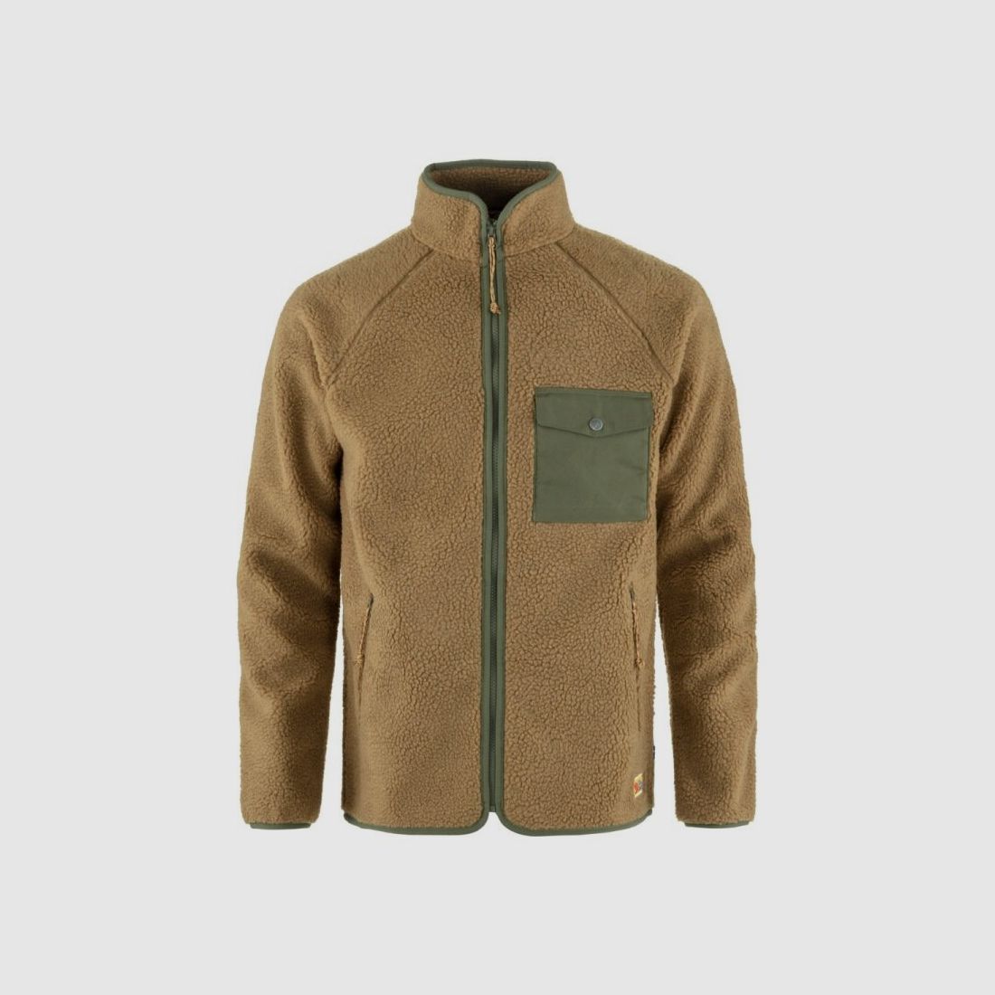 Fjällräven Herren Vardag Pile Fleece Jacke Buckwheat Brown-Laurel Green L