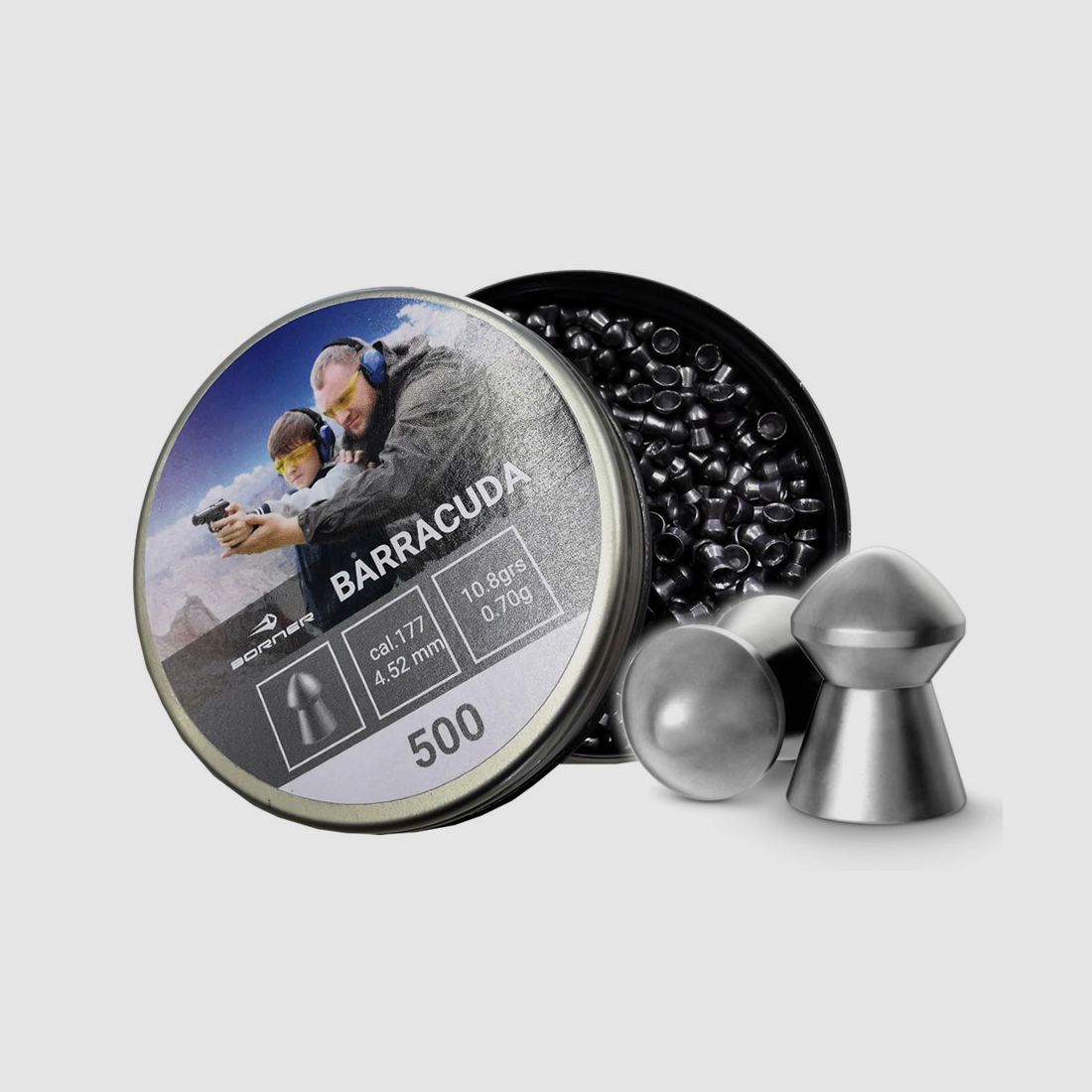 Rundkopf Diabolos Borner Barracuda Kaliber 4,5 mm 0,70 g glatt 500 StĂĽck