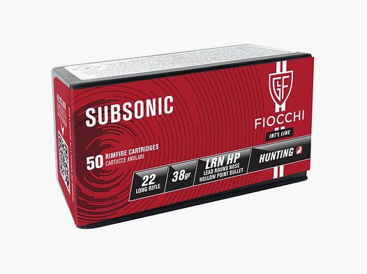 .22 LR Fiocchi LRN HP Subsonic 38gr/2,46g (302204)