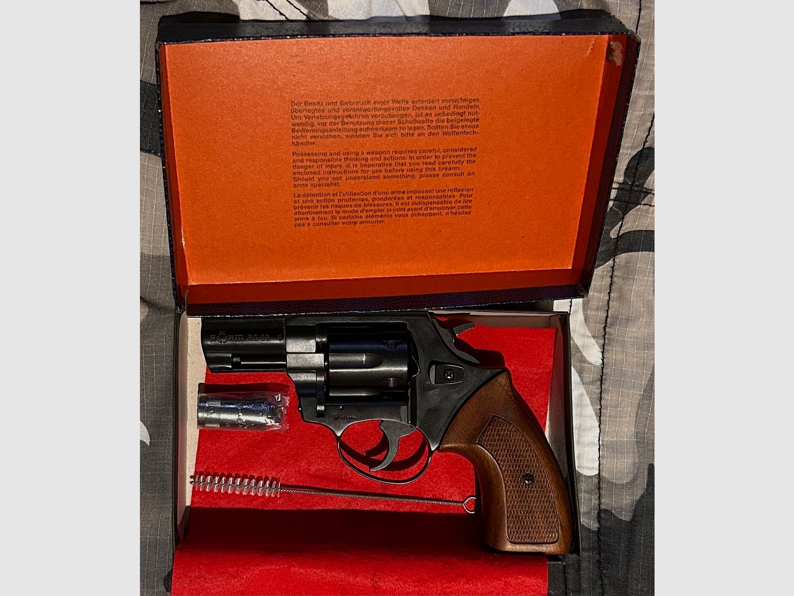 SRS collector's weapon: RÖHM RG 69 9mmR legendary PTB 458 No blemish! Steel drum/mechanism!