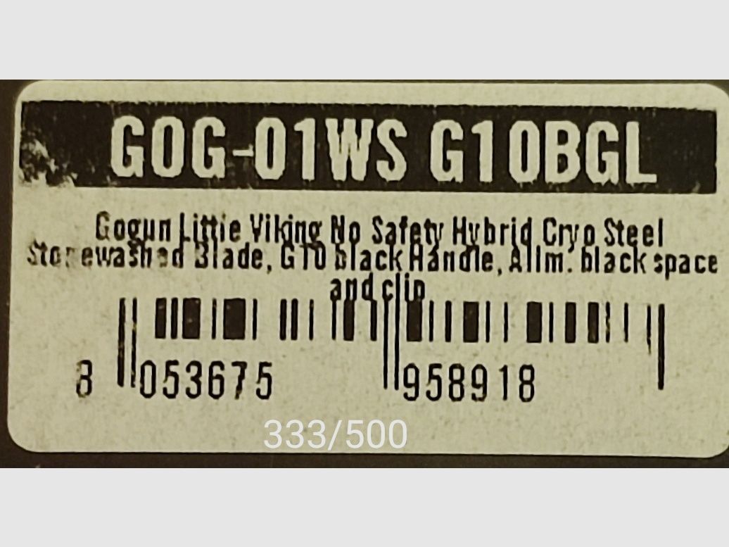 GoGun Little Viking Limited Edition Nr. 333 von 500.