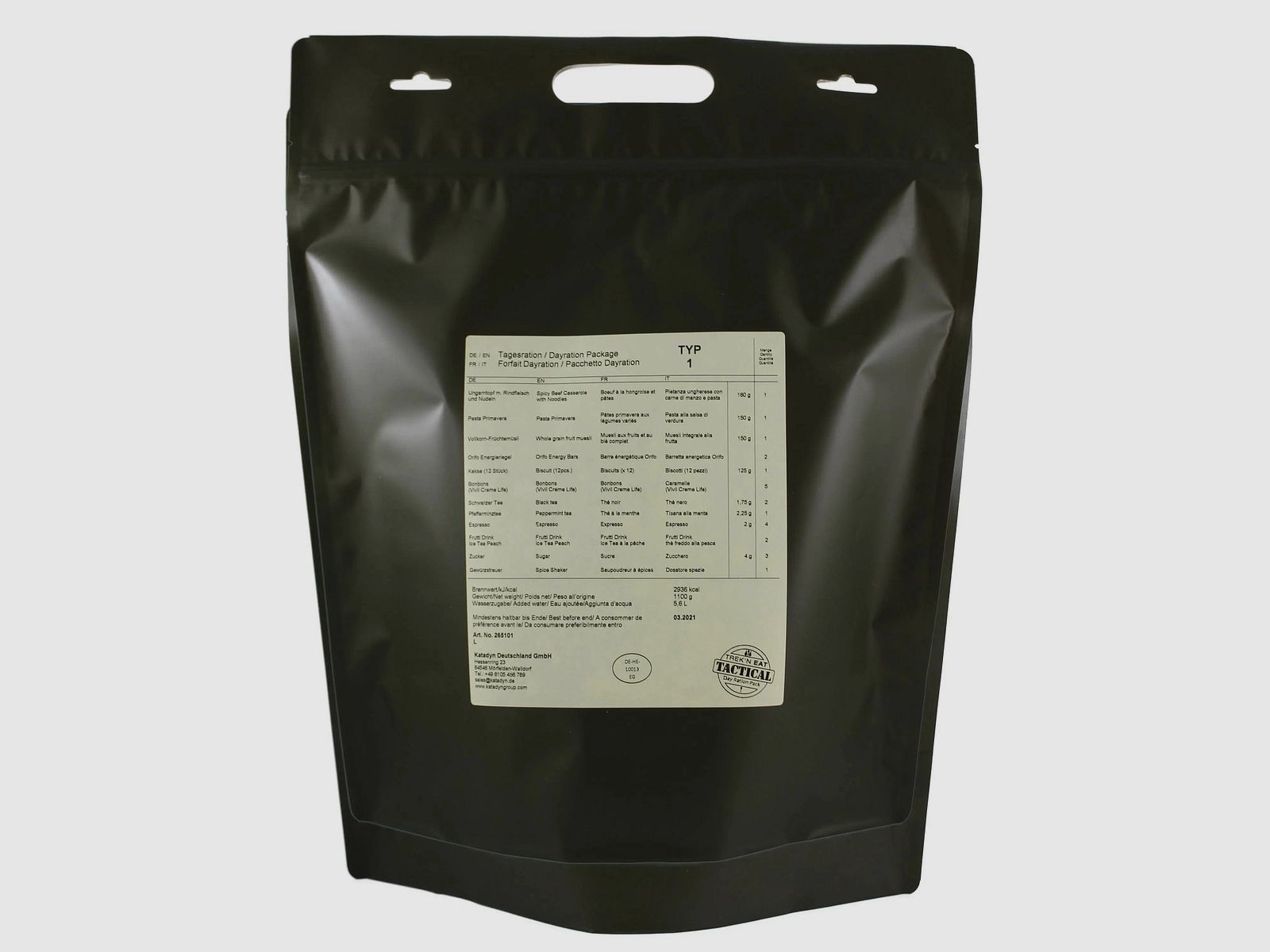 Katadyn Tagesration Day Ration Pack Typ 1