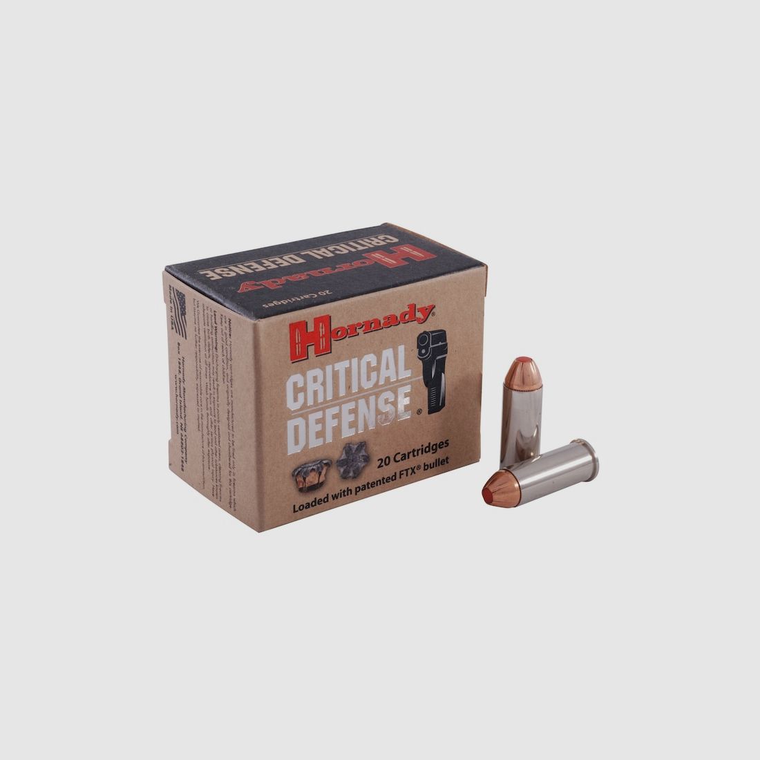 Hornady Critical Defense .44 Special 165GR FTX 20 cartouches