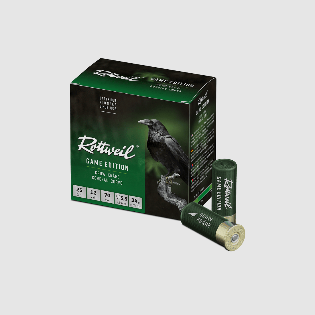 Rottweil Game Edition Kraai 12/70 2,9 mm - 25 stuks.