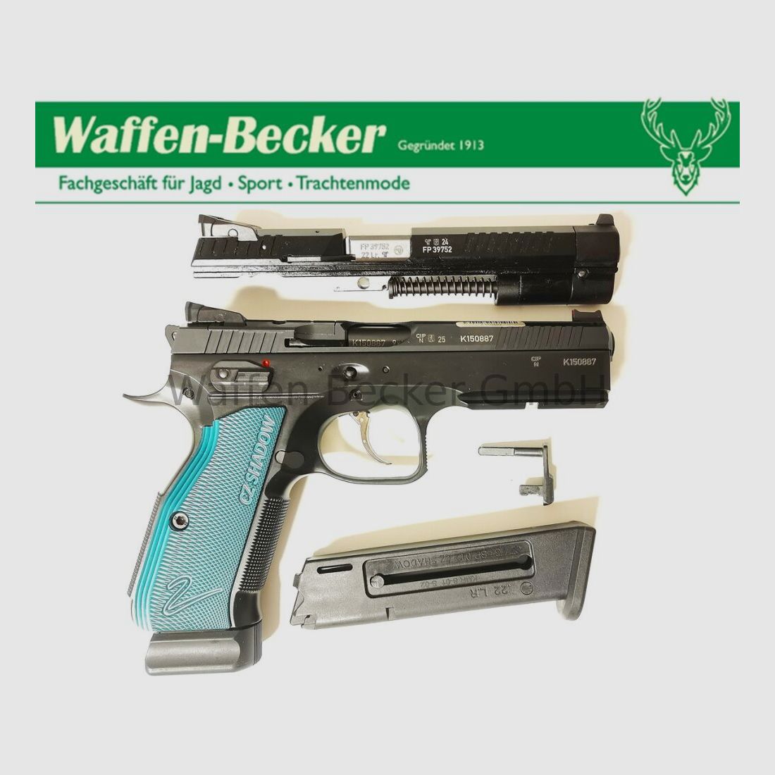 CZ CZ75 SP01 Shadow 2 OR (Optic Ready) Cal. 9mm Luger + Conversion System Shadow 2 Cal. .22lr.