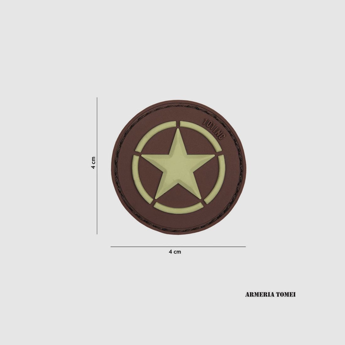 PATCH – 3D PVC ALLIED STAR BROWN #18045