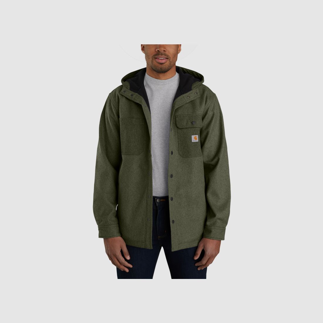 Carhartt Herren Kapuzen-Shirtjacke Wind & Rain Bonded