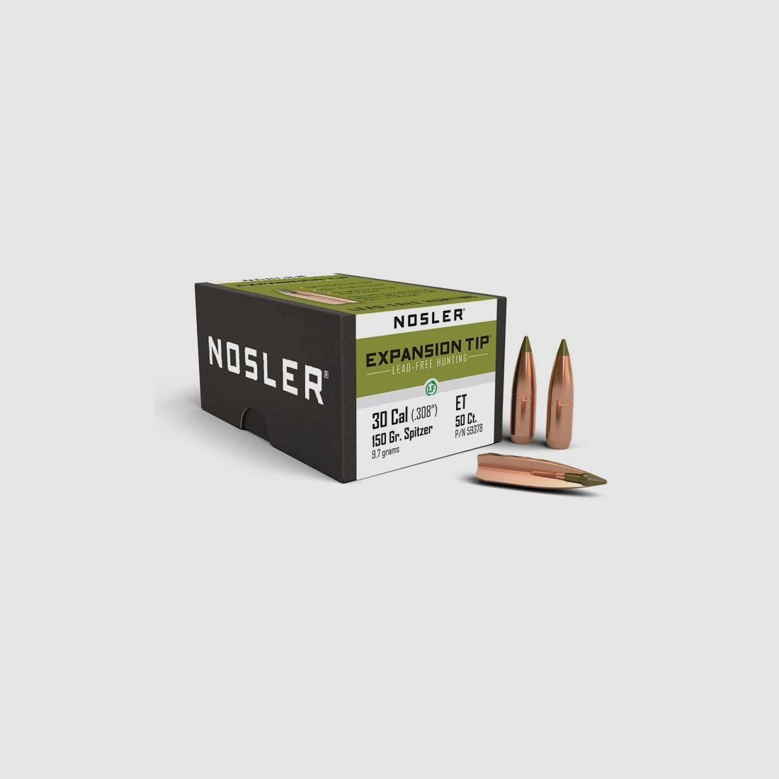 Nosler Hunting Cal .30 E-Tip Lead-Free - 150 Grain #59378