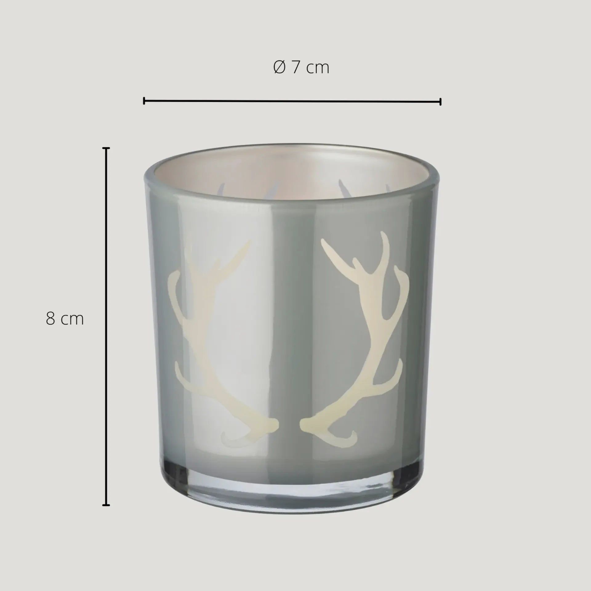 Teelichtglas Geweih
