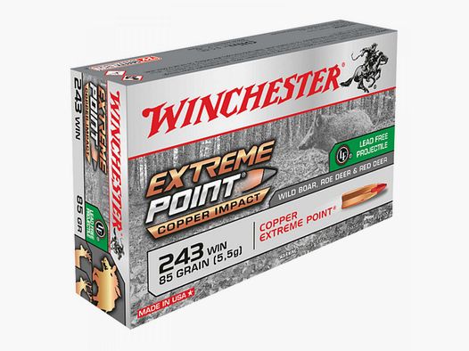 Winchester Extreme Point .243 Win. 85GR Copper Extreme Point 20 cartridges