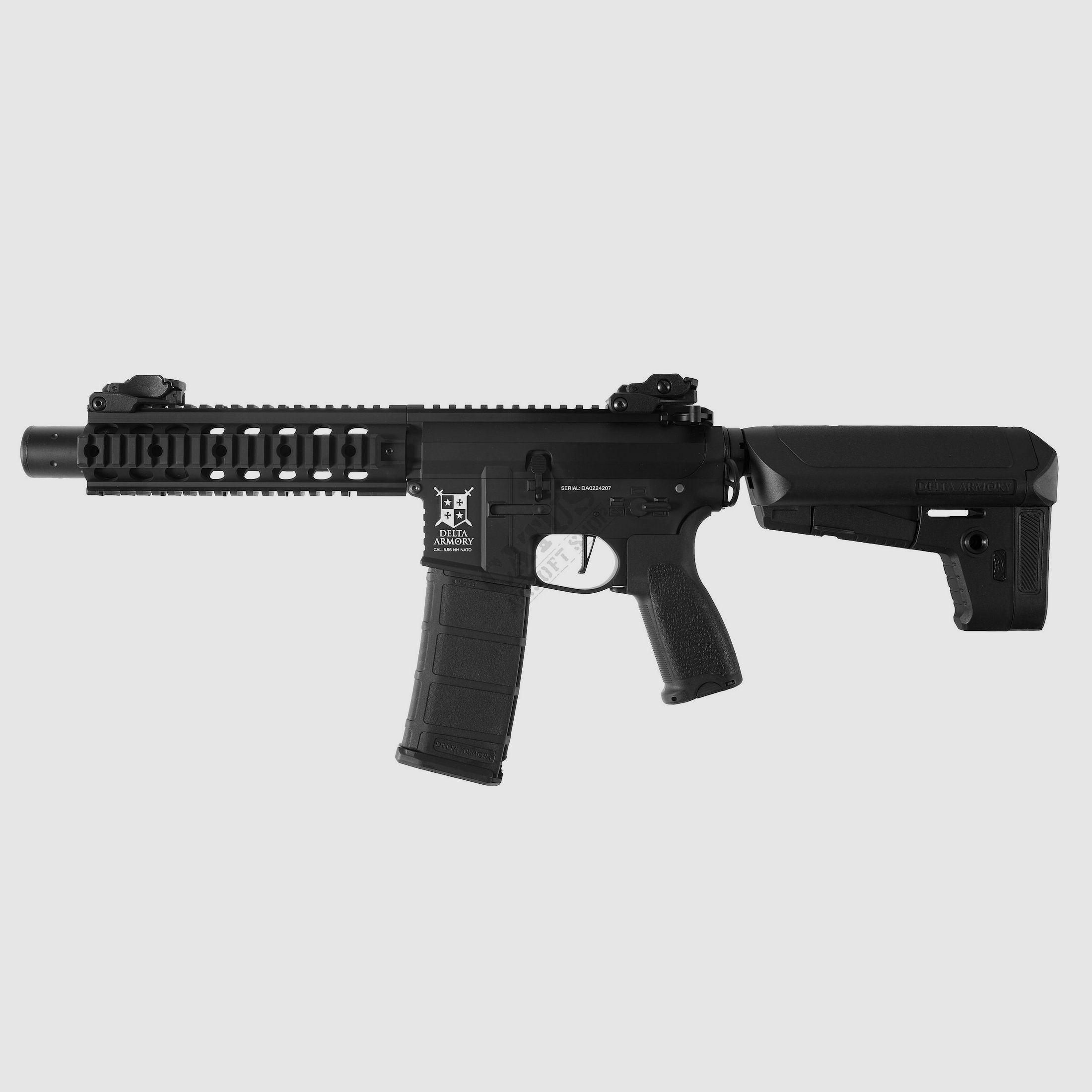 AR15 SilentOps 8" Alpha Full Metal (Schwarz) max. 0,5J Delta Armory
