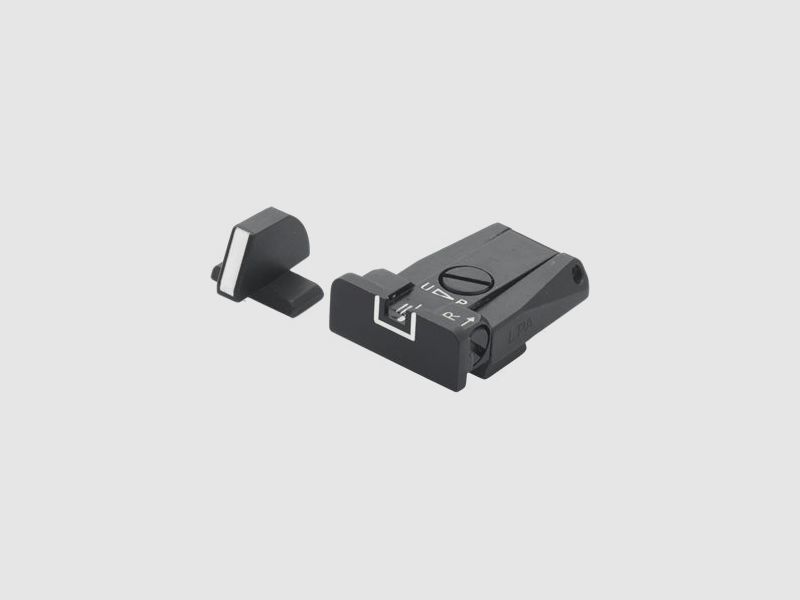 LPA SPR94BE18 Micrometer Vizier Set voor Beretta 92A1, 98A1, M9A3, 90TWO – Witte Omranding