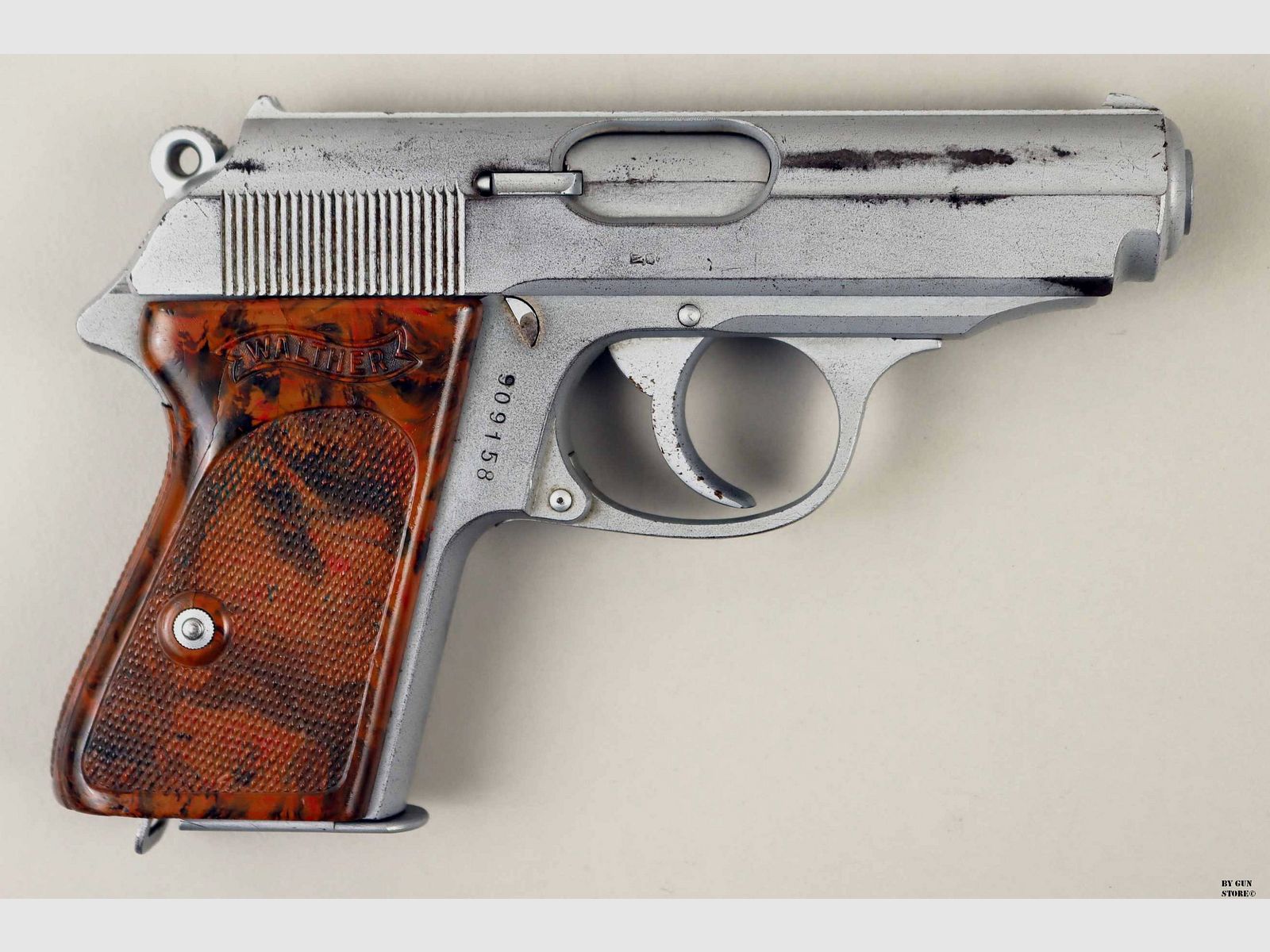 Pistola Walther Zella Mehlis mod. PPK “Verchromt” cal. 7,65 matr. 909158, immagine 3 di 13