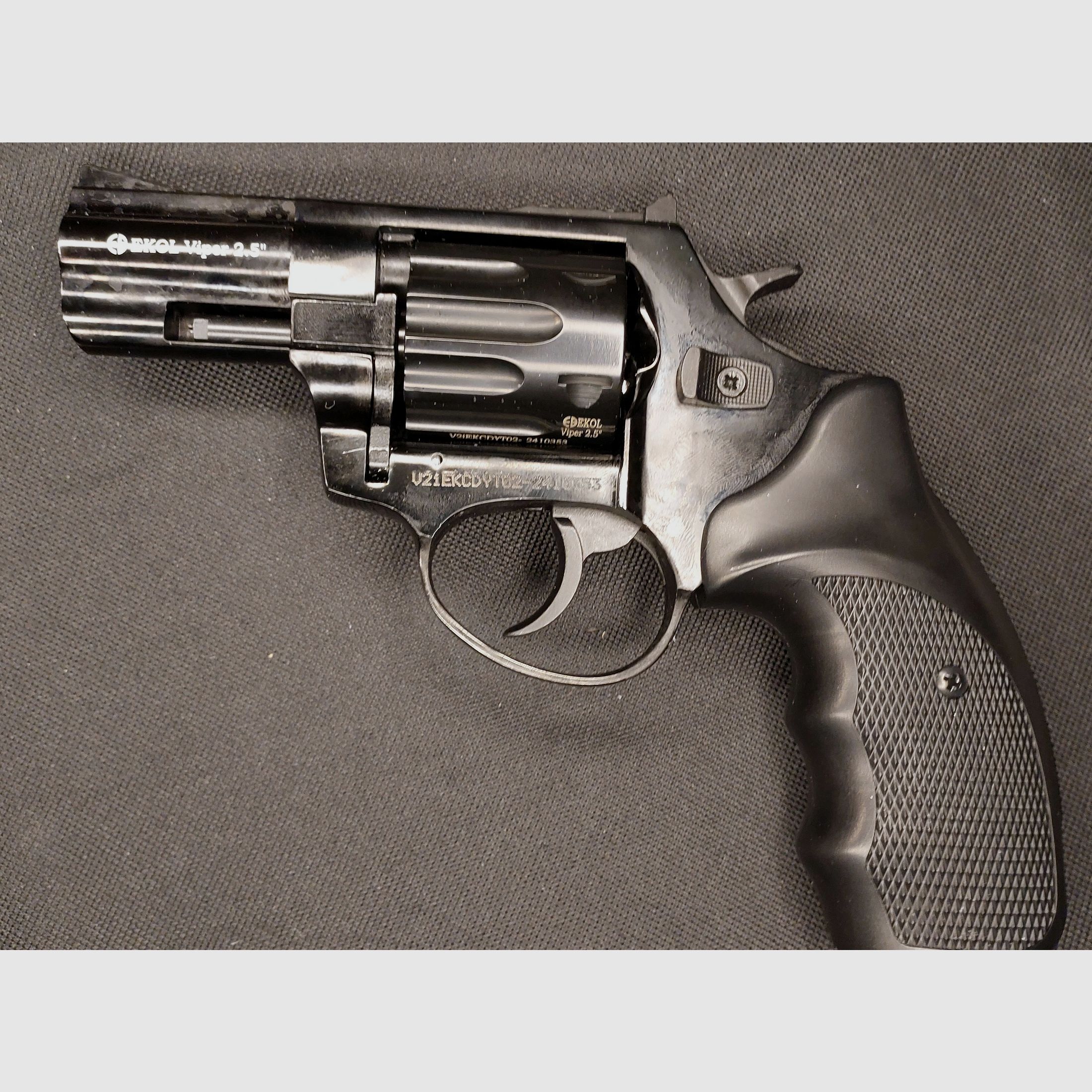 Ekol Viper 2,5 Zoll Schreckschuss Revolver Schwarz 9 mm R.K. (PTB 1063) Stahltrommel