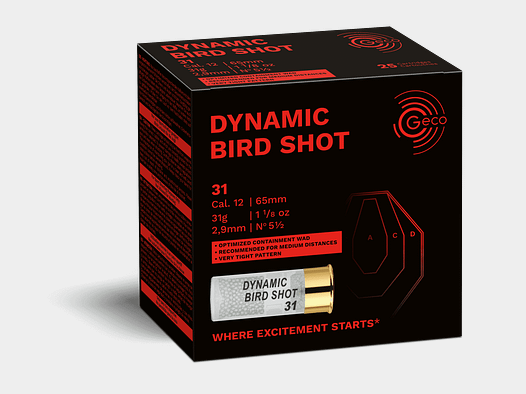 Geco Dynamic Bird Shot 2,9 mm - 12/65 - 25er Pack