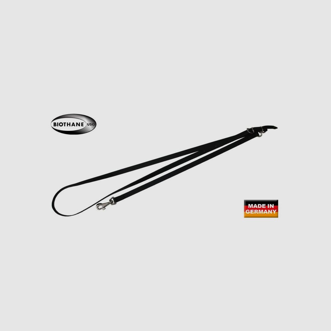 AKAH Umhängeleine Biothane schwarz