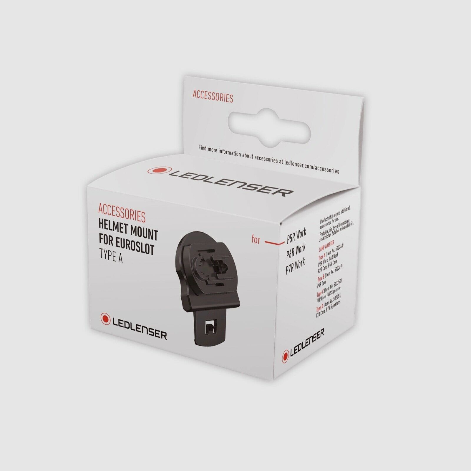Ledlenser 502254 Helmet Mount for Euroslot Helmhalterung Type A