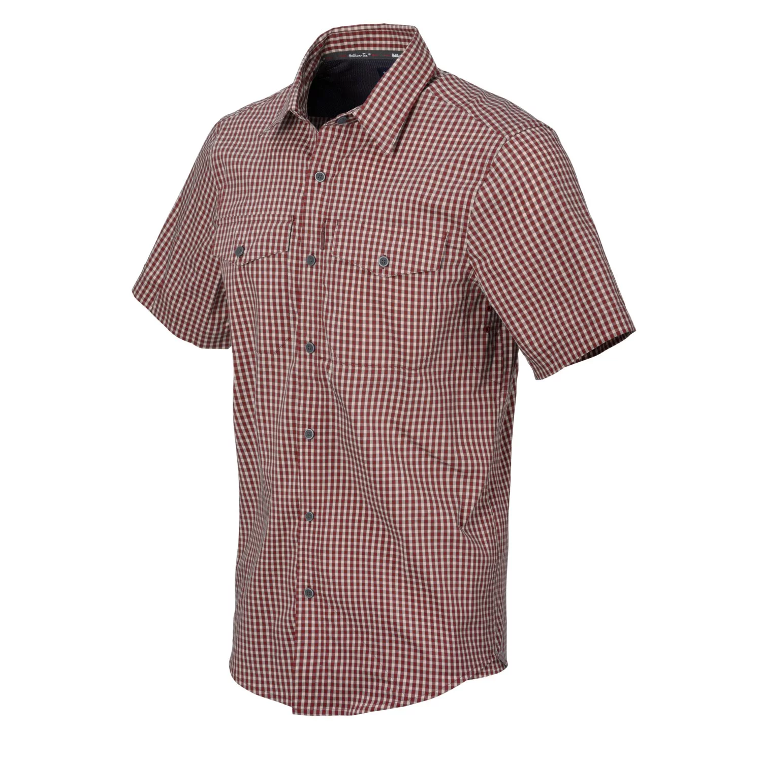 Koszula HELIKON Covert Concealed Carry Short Sleeve - - Dirt Red Checkered - XL/Regular, zdjęcie 2 z 2