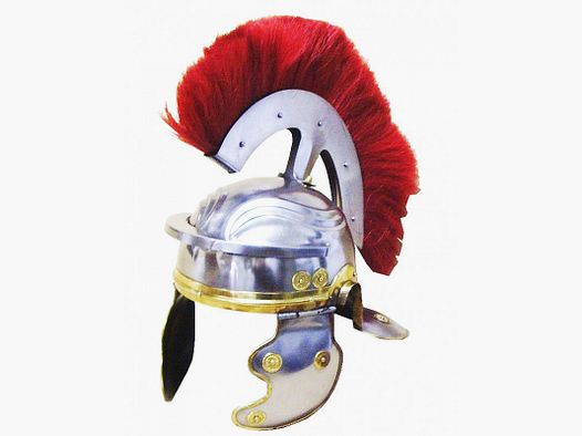 Römischer Offiziershelm aus Stahl und Messing