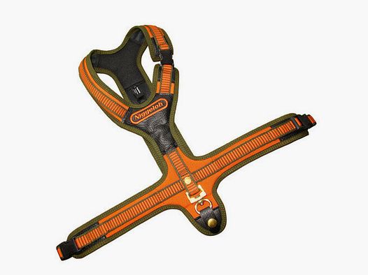 Niggeloh Hundefhrgeschirr Follow / Gr. M Orange/Oliv