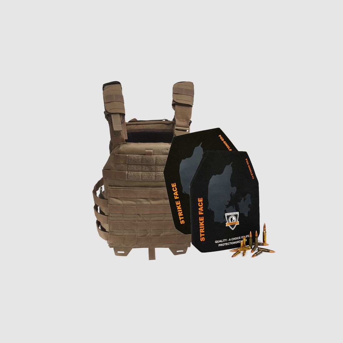 TT PLATE CARRIER MKIV + 2x Stand Alone Protection Plate in SET Coyote Brown