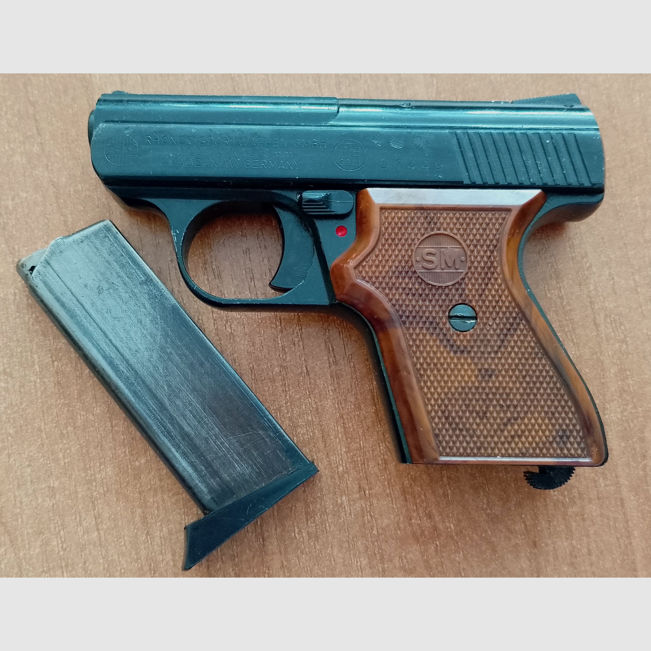 Alte Rhöner SM 15 Kal. 8 mm Knall im PTB 83/2